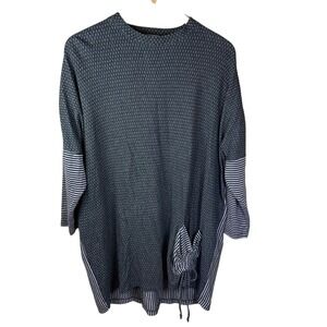 Iridium Tunic Top Cinched Pocket Size Small‎ Pima Cotton Peru Lagenlook